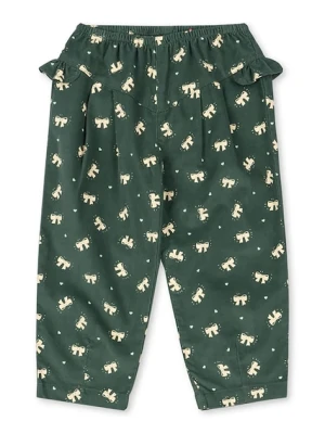 Konges Sløjd spodnie bawełniane dziecięce AVERY FRILL PANTS GOTS