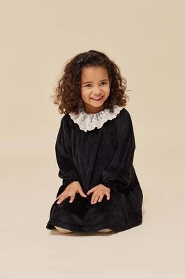 Konges Sløjd sukienka niemowlęca kolor czarny mini rozkloszowana
