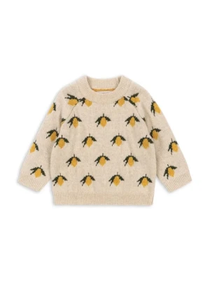 Konges Sløjd sweter wełniany dziecięcy BELOU LEMON KNIT BLOUSE