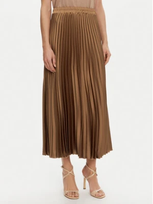 Kontatto Spódnica plisowana SU501C Brązowy Regular Fit