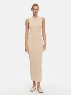 Kontatto Sukienka dzianinowa 3M0512C Beżowy Regular Fit