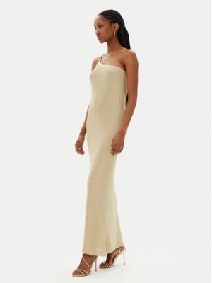 Kontatto Sukienka dzianinowa 3M0563C Beżowy Regular Fit