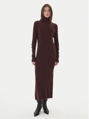 Kontatto Sukienka dzianinowa 3M0853C Brązowy Regular Fit
