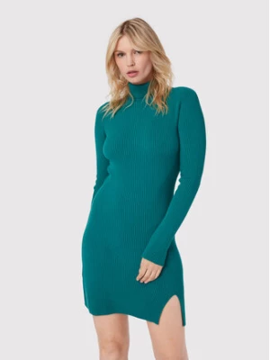 Kontatto Sukienka dzianinowa 3M7616 Zielony Slim Fit