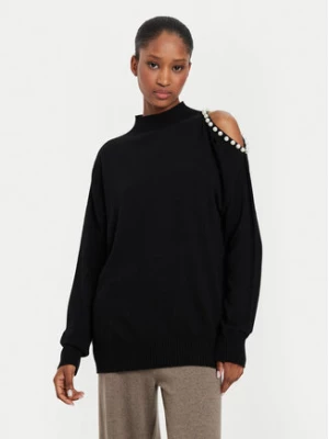 Kontatto Sweter 3M0179 Czarny Regular Fit