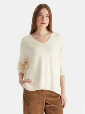 Kontatto Sweter 3M0842C Kremowy Relaxed Fit