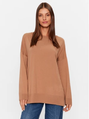 Kontatto Sweter 3M1141 Brązowy Regular Fit