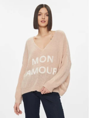 Kontatto Sweter 3M1200 Beżowy Oversize