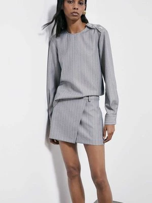 Kopertowa spódniczka mini w prążki PATRIZIA PEPE