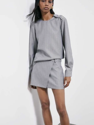 Kopertowa spódniczka mini w prążki PATRIZIA PEPE