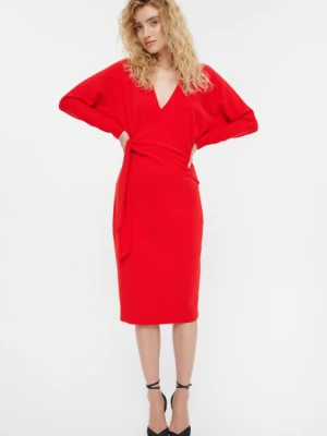 Kopertowa sukienka w czerwonych kolorze Greenpoint
