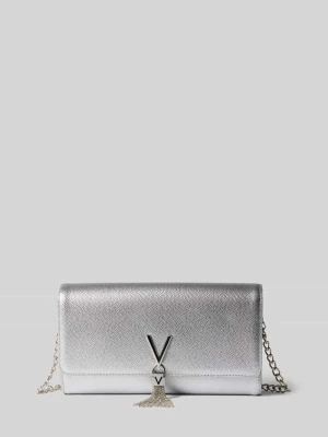 Kopertówka / torebka wieczorowa z detalem z logo model 'DIVINA' VALENTINO BAGS Srebrny