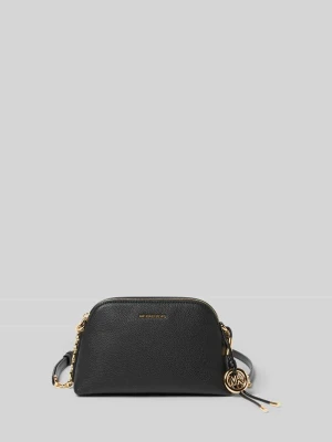 Kopertówka z naturalnej skóry z detalem z logo model 'Freddie' Michael Kors Czarny