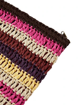 Kopertówka z rafii w paski Etam