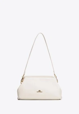 Kopertówka ze skóry naturalnej z łańcuszkiem kremowa Wittchen