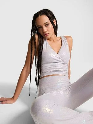 Kopertowy top-bra PINK Relay z marszczeniem Victoria's Secret