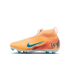 Zdjęcie produktu Korki piłkarskie typu high top na różne typy nawierzchni dla małych/dużych dzieci Nike Jr. Mercurial Superfly 10 Academy „Kylian Mbappé” - Pomarańczowy