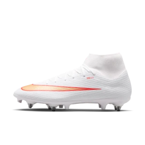 Korki piłkarskie z wysoką cholewką na miękką murawę Nike Mercurial Superfly 11 Academy - Biel