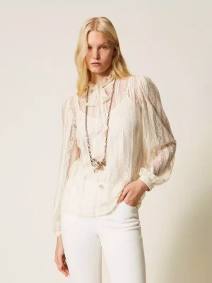 KORONKOWA KOSZULA Z KOKARDĄ TWINSET