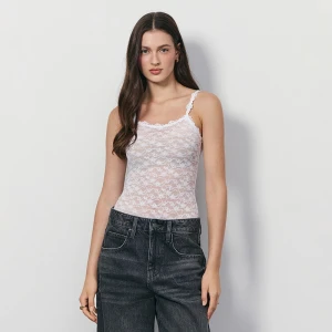 Koronkowe body na ramiączkach białe House