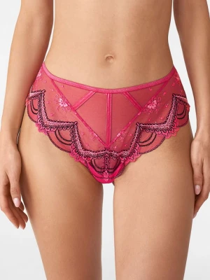 Koronkowe figi damskie z malinowym haftem Raspberry Sorbet Poupee Marilyn