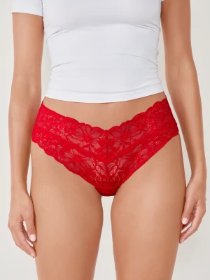 Koronkowe hipstery w kształcie litery V Etam