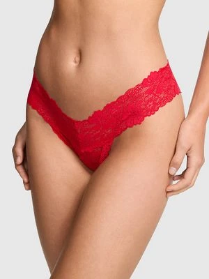 Koronkowe stringi Wink Victoria's Secret Czerwony