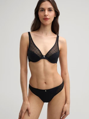 Koronkowy biustonosz w czarnym kolorze Joop