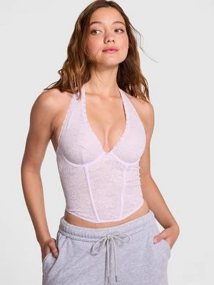 Koronkowy top gorsetowy  halter Wink Victoria's Secret