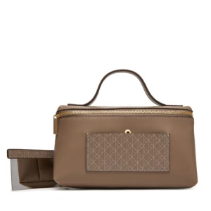 Kosmetyczka Calvin Klein Emblem Aop Beauty Case Giftset LV04F1102G Brązowy