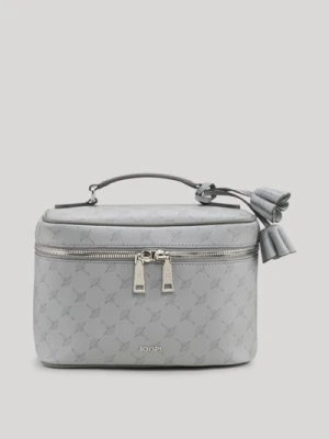 Kosmetyczka Cortina Flora w kolorze jasnoszarym z chabrowym motywem Joop