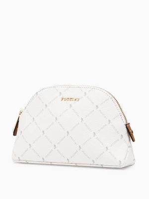 Kosmetyczka damska półokrągła Monogram biała Puccini