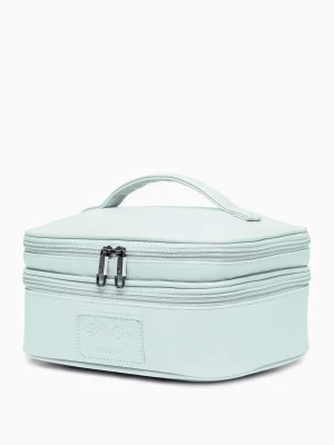 Kosmetyczka damska typu kuferek błękitna Puccini