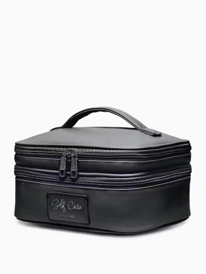 Kosmetyczka damska typu kuferek czarna Puccini