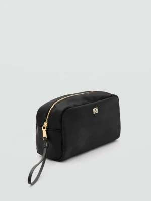 Kosmetyczka na zamek z logo czarny - Kobieta - Rozmiar uniwersalny - MANGO