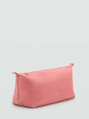Kosmetyczka pikowana z logo różowy - Kobieta - Rozmiar uniwersalny - MANGO