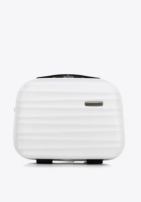 Kosmetyczka podróżna z ABS-u z żebrowaniem biała Wittchen