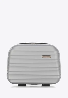 Kosmetyczka podróżna z ABS-u z żebrowaniem szara Wittchen