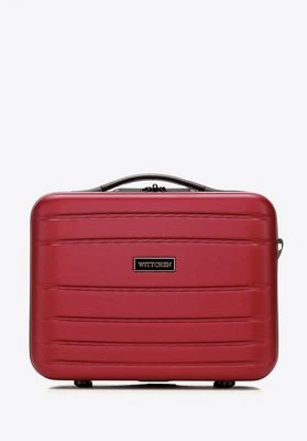 Kosmetyczka podróżna z ABS-u żłobiona czerwona Wittchen