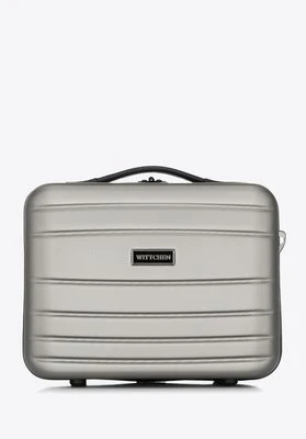 Kosmetyczka podróżna z ABS-u żłobiona szampańska Wittchen