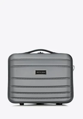 Kosmetyczka podróżna z ABS-u żłobiona szara Wittchen