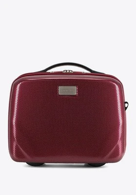 Kosmetyczka podróżna z polikarbonu jednokolorowa bordowa Wittchen