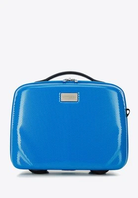 Kosmetyczka podróżna z polikarbonu jednokolorowa niebieska Wittchen