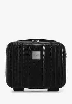 Kosmetyczka podróżna z polikarbonu tłoczona plaster miodu czarna Wittchen