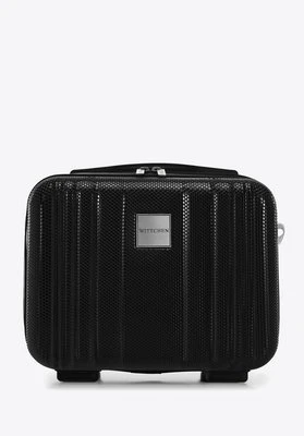 Kosmetyczka podróżna z polikarbonu tłoczona plaster miodu czarna Wittchen