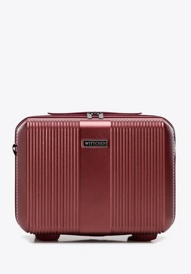 Kosmetyczka podróżna z polikarbonu w tłoczenia burgund Wittchen