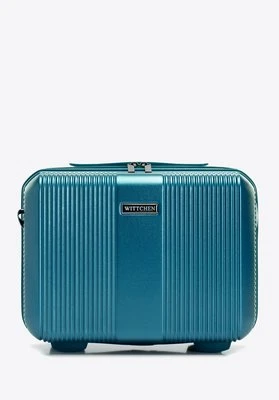 Kosmetyczka podróżna z polikarbonu w tłoczenia niebieska Wittchen