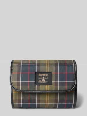 Kosmetyczka w rozkładanej formie Barbour Oliwkowy