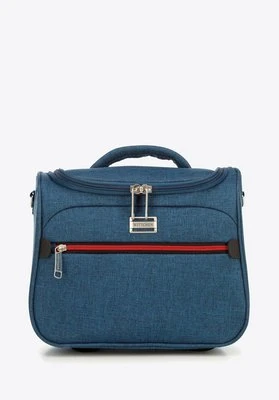 Kosmetyczka z kolorowym suwakiem morska Wittchen