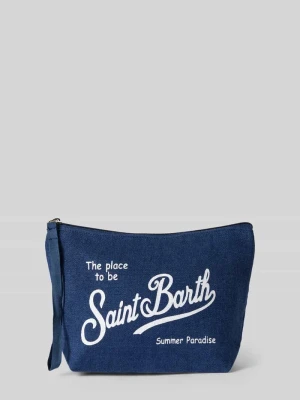 kosmetyczka z lnu z nadrukiem z napisem model 'ALINE' MC2 Saint Barth